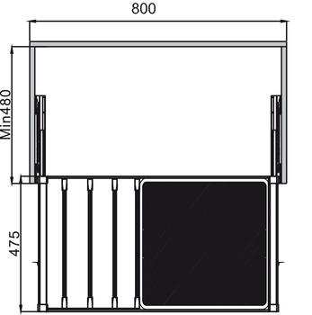 Móc treo quần có rổ màu trắng tủ rộng 800mm Hafele 807.95.831